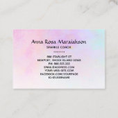 *~* Unicorn Rainbow Gold Sparkle Glitter Sun Moon Visitekaartje (Achterkant)