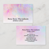 *~* Unicorn Rainbow Gold Sparkle Glitter Sun Moon Visitekaartje (Voorkant / Achterkant)