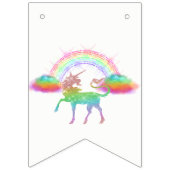 Unicorn Rainbow Happy Birthday Party Vlaggetjes (Eerste vlag)
