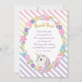 Unicorn Rainbow Hartelijk dank voor de kaarten (Voorkant)