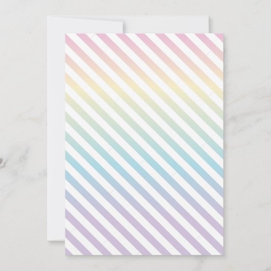 Unicorn Rainbow Hartelijk dank voor de kaarten (Achterkant)