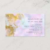 ** Unicorn Rainbow Holograghic Pastel Beauty AP1 Visitekaartje (Achterkant)