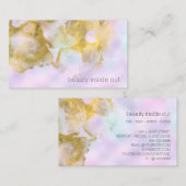 ** Unicorn Rainbow Holograghic Pastel Beauty AP1 Visitekaartje (Voorkant / Achterkant)