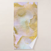 *~* Unicorn Rainbow Holograghic Pastel Gold AP1 Badhanddoek (Badhanddoek)