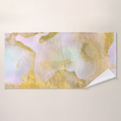 *~* Unicorn Rainbow Holograghic Pastel Gold AP1 Badhanddoek (Badhanddoek)