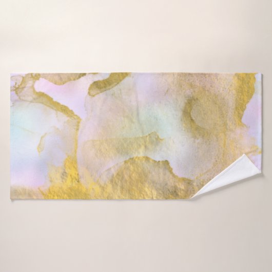 *~* Unicorn Rainbow Holograghic Pastel Gold AP1 Badhanddoek (Badhanddoek)