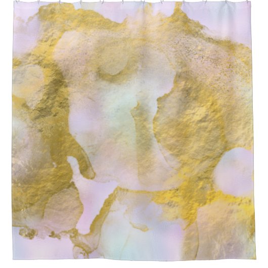 *~* Unicorn Rainbow Holograghic Pastel Gold AP1 Douchegordijn (Voorkant)