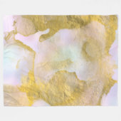 *~* Unicorn Rainbow Holograghic Pastel Gold AP1 Fleece Deken (Voorkant (Horizontaal))