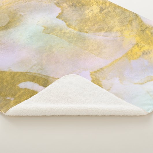 *~* Unicorn Rainbow Holograghic Pastel Gold AP1 Sherpa Deken (3/4)