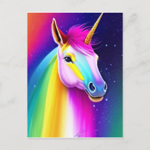 Unicorn Rainbow Horse Briefkaart