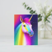 Unicorn Rainbow Horse Briefkaart (Staand voorkant)
