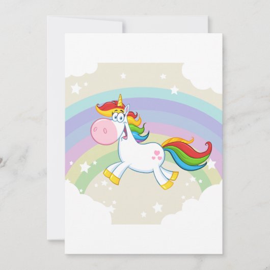 Unicorn Rainbow Kaart (Voorkant)