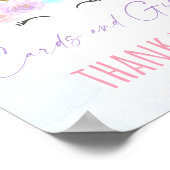 Unicorn Rainbow-Kaarten & Gifts Party Sign Poster (Hoek)