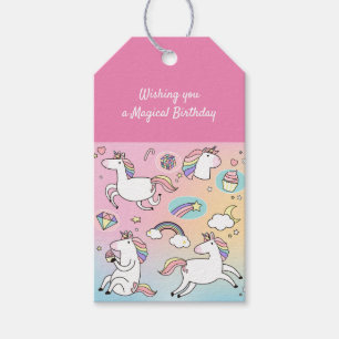 Unicorn Rainbow Kinder Cute Fun Cadeaulabel