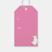 Unicorn Rainbow Kinder Cute Fun Cadeaulabel (Achterkant)