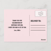 Unicorn Rainbow Kind's Foto Verjaardag Dank u Briefkaart (Achterkant)