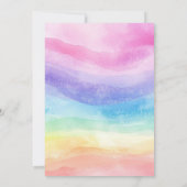 Unicorn Rainbow Magical Day Birthday Invitation Kaart (Achterkant)