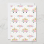 Unicorn Rainbow Magical Day Birthday Invitation Kaart (Achterkant)