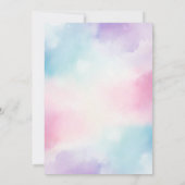 Unicorn Rainbow Magical Day Birthday Invitation Kaart (Achterkant)