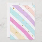 Unicorn Rainbow Magical Day Birthday Invitation Kaart (Achterkant)