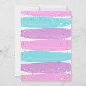 Unicorn Rainbow Magical Day Birthday Invitation Kaart (Achterkant)