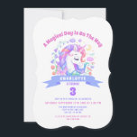 Unicorn Rainbow Magical Kids Birthday Party Custom Kaart<br><div class="desc">Unicorn Rainbow Magical Kids Birthday Party Custom Invitation.</div>