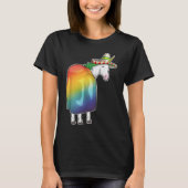 Unicorn Rainbow Mexicaans pet T-shirt (Voorkant)