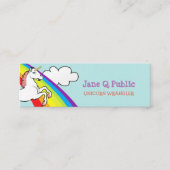 Unicorn Rainbow Mini Visitekaartje (Voorkant)