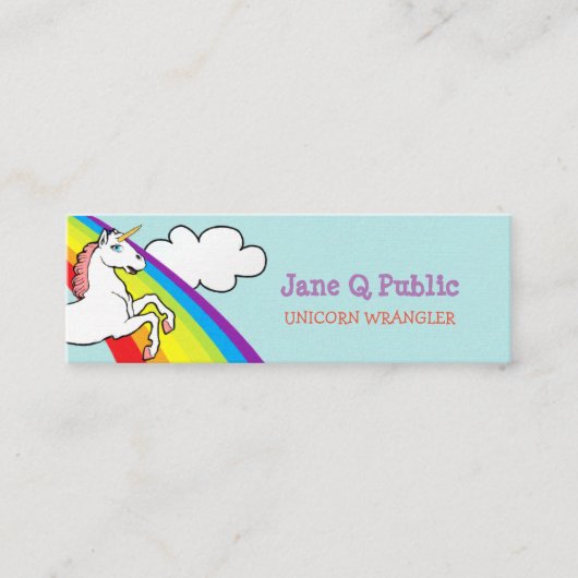Unicorn Rainbow Mini Visitekaartje