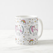 Unicorn Rainbow Mok Clouds Stars Gift (Voorkant rechts)