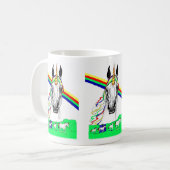 Unicorn Rainbow-mok Koffiemok (Voorkant links)