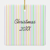 Unicorn, Rainbow, Naam en foto van Kerstmis Keramisch Ornament (Achterkant)