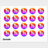 Unicorn Rainbow Ombre Bedankt Ronde Sticker (Vel)