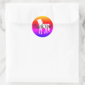 Unicorn Rainbow Ombre Bedankt Ronde Sticker (Tas)