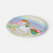 Unicorn Rainbow Papieren Bordje (Gekanteld)