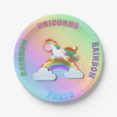 Unicorn Rainbow Party Bord (Voorkant)