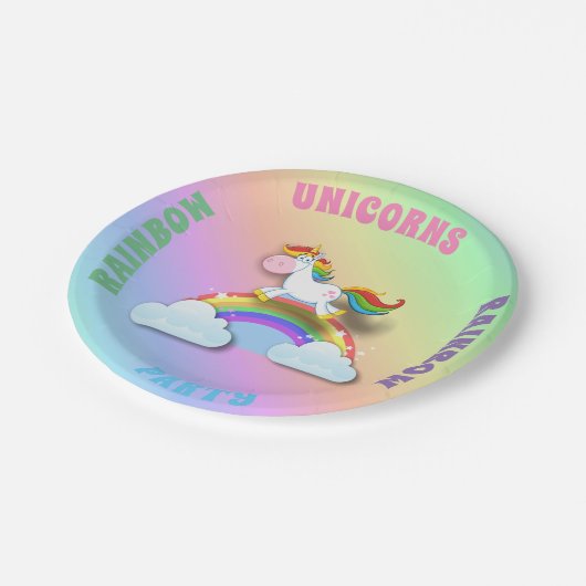 Unicorn Rainbow Party Bord (Gekanteld)