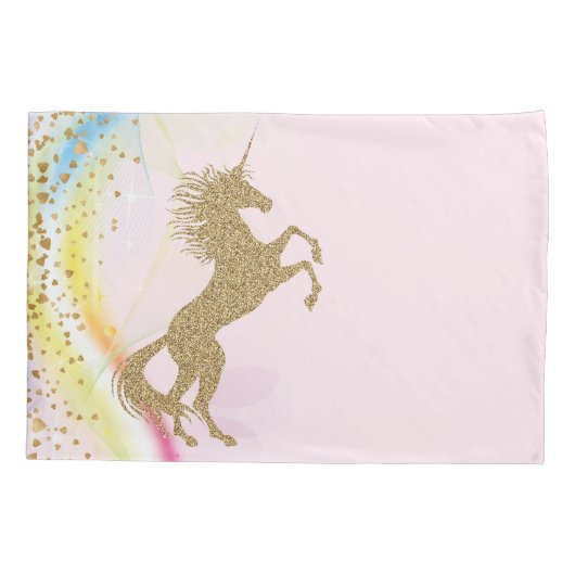 Unicorn Rainbow Pillowcases Kussensloop (Achterkant)