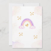 Unicorn Rainbow Pink Birthday Uitnodiging voor mei (Achterkant)