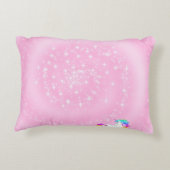 Unicorn Rainbow Pink Cute Gepersonaliseerd Accent Kussen (Achterkant)