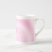 Unicorn Rainbow Pink Cute Whimsical Hot Chocolade Porselein Kop (Rechts)