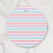 Unicorn Rainbow Pink Gold Birthday Bedankjes Labels (Achterkant)