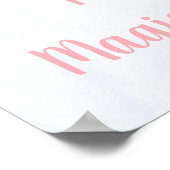 Unicorn Rainbow Pink Gold Birthday Poster (Hoek)