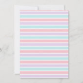 Unicorn Rainbow Pink Gold Sparthday Kaart (Achterkant)