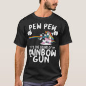 Unicorn Rainbow Pistool dansfee T-shirt (Voorkant)