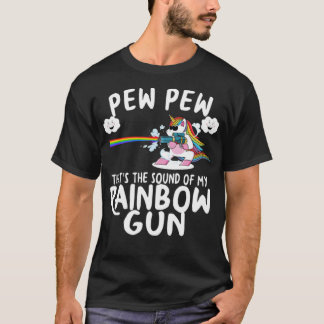 Unicorn Rainbow Pistool dansfee T-shirt