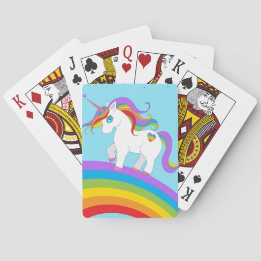 UNICORN RAINBOW PLAYCARDS POKERKAARTEN (Achterkant)