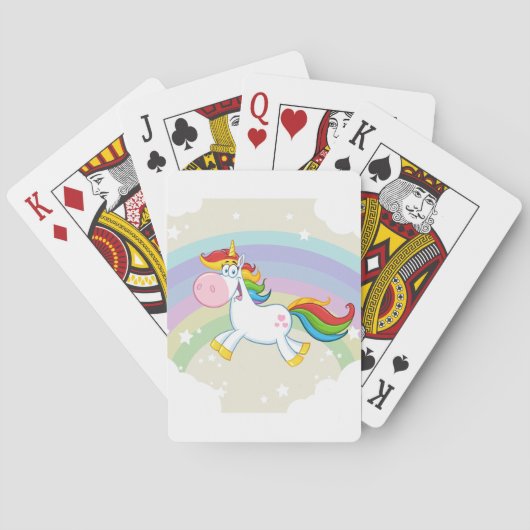 Unicorn Rainbow Pokerkaarten (Achterkant)