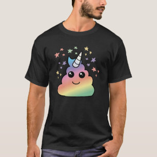 Unicorn Rainbow Poop Emoji Kawaii T-shirt