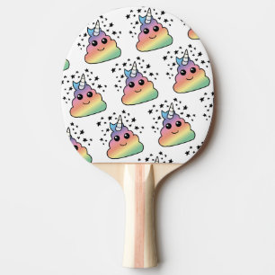 Unicorn Rainbow Poop Emoji Kawaii Tafeltennisbatje